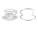 Sara Signature The Gilded Age Stamp & Die - Teacup & Saucer