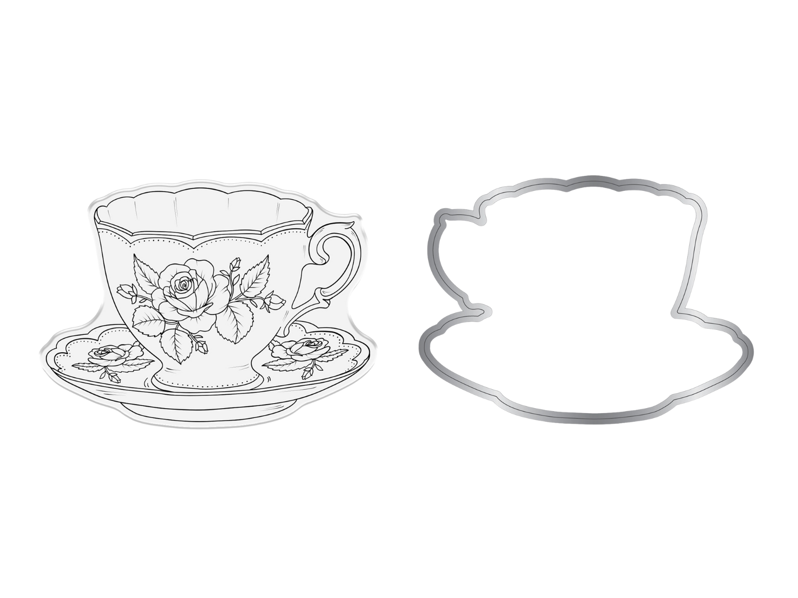 Sara Signature The Gilded Age Stamp & Die - Teacup & Saucer