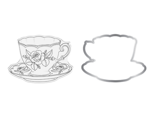 Sara Signature The Gilded Age Stamp & Die - Teacup & Saucer