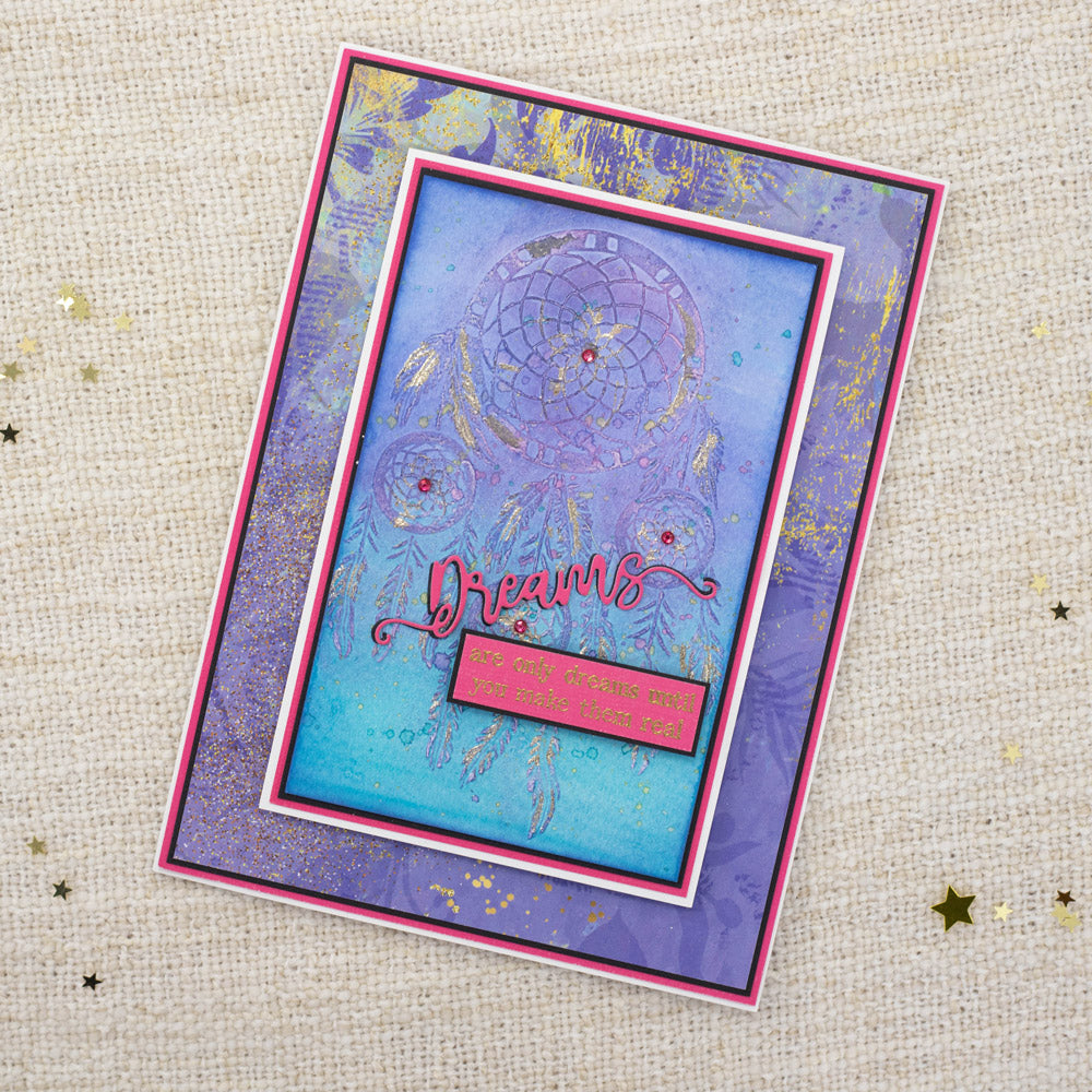 Sara Signature Bohemian 2D Embossing Folder - Follow Your Dreams