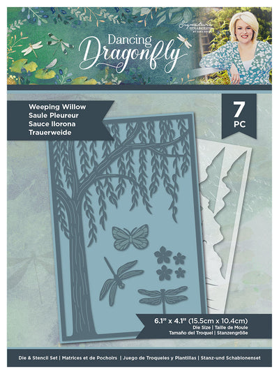 Sara Signature Dancing Dragonfly Die and Stencil - Weeping Willow