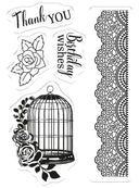 Sara Signature Garden Party Stamp & Die - Vintage Birdcage