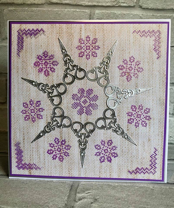 Sara Signature Sew Lovely Clear Acrylic Stamp - Cross Stitch Adornments