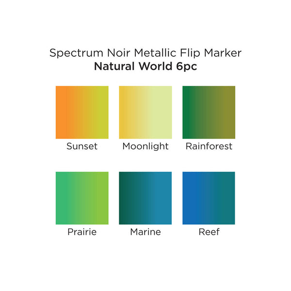 Spectrum Noir - Metallic Flip Marker (6PC)-Natural World