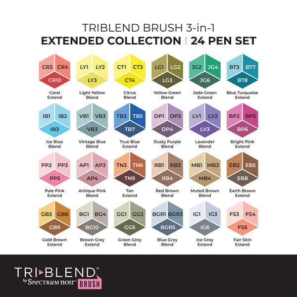 Spectrum Noir - TriBlend Brush-Extended Collection 24pc