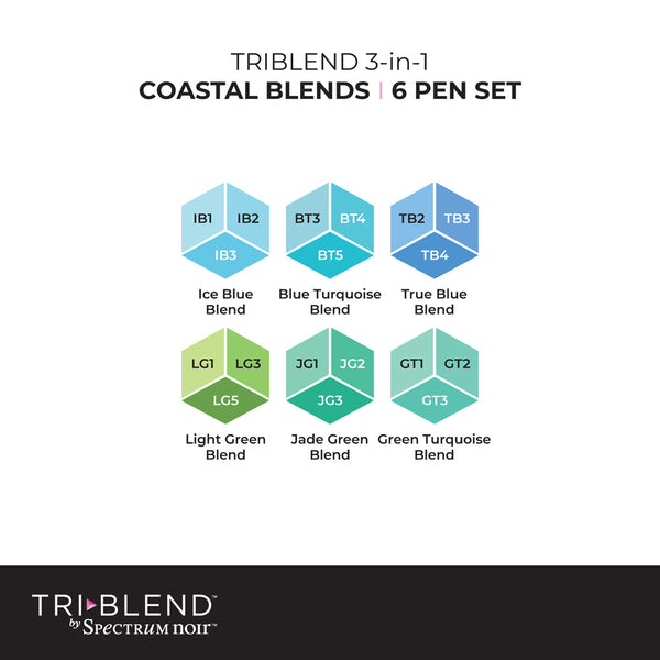 Spectrum Noir TriBlend - Coastal Blends 6pc
