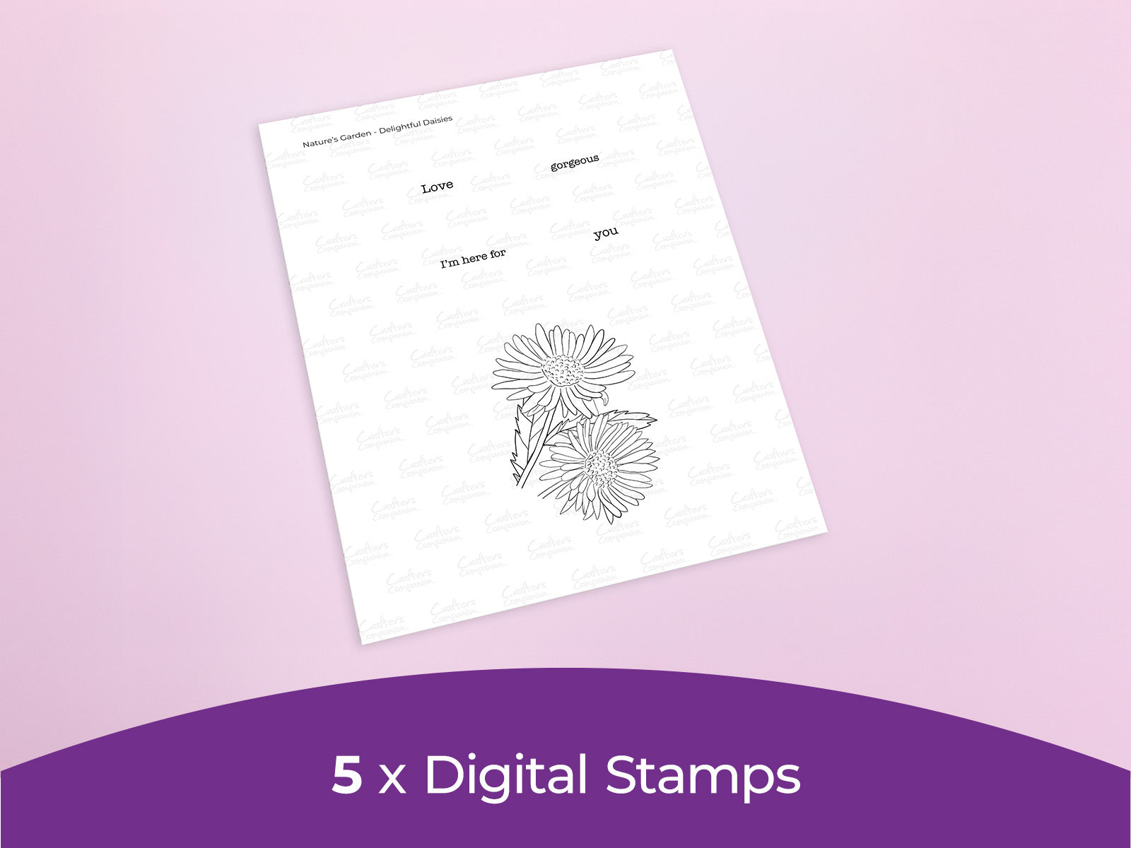 Nature's Garden Delightful Daisies Collection - Digital Bundle