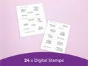 Sara Signature Caring Thoughts Collection - Digital Stamp Sheets - A4