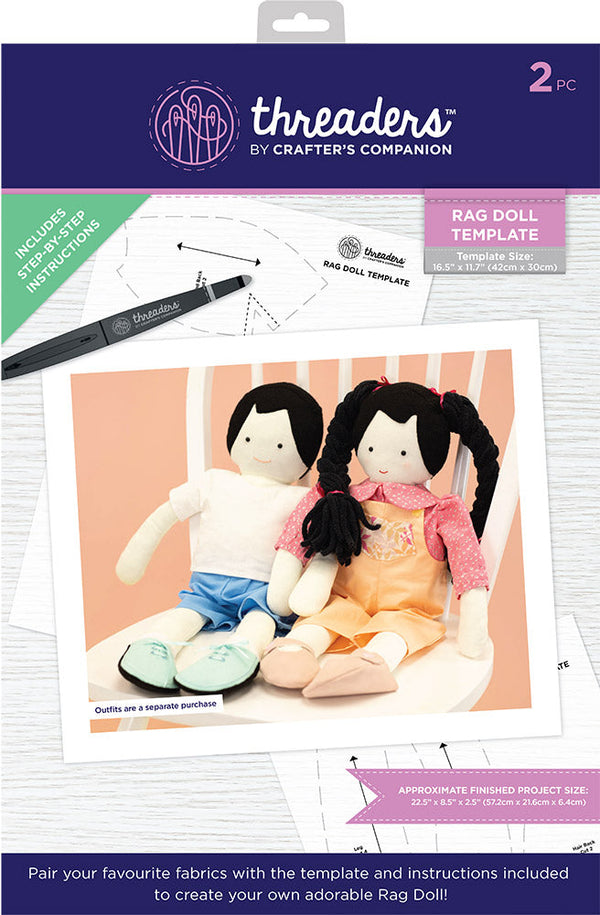 Threaders Sewing Templates - Rag Doll