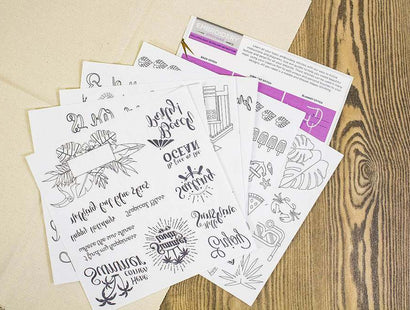 Threaders Embroidery Transfer Sheets - Summer Folded