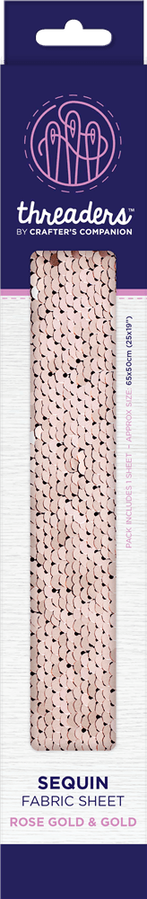 Threaders Sequin Fabric - Rose Gold and Gold
