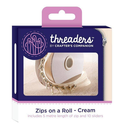 Threaders Zips on a Roll - Cream
