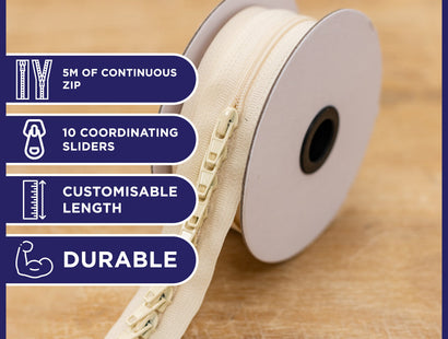 Threaders Zips on a Roll - Cream