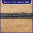 Threaders Zips on a Roll - Grey