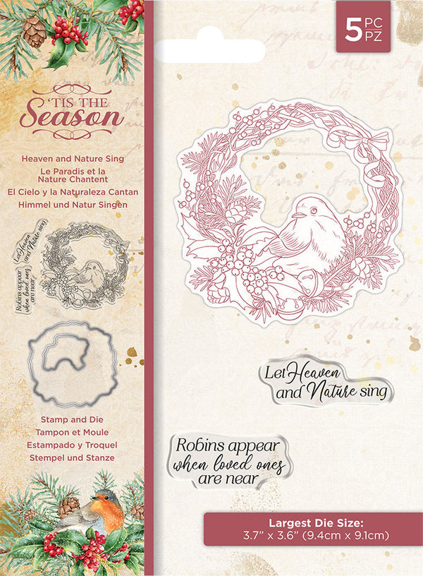 Tis the Season Stamp & Die - Heaven and Nature Sing