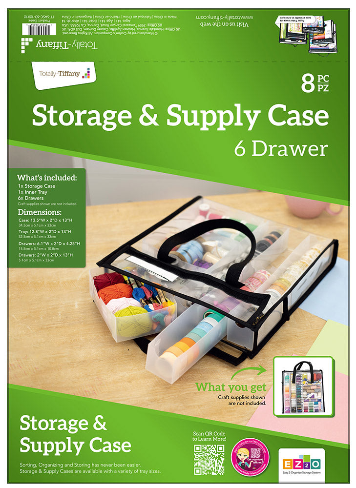 Totally Tiffany 12x12 Storage and Supply Case - 6 Drawer