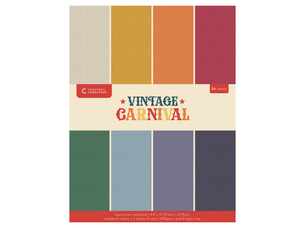 Vintage Carnival Luxury Linen Cardstock - 8.5