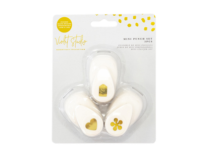 Violet Studios Mini Punch Set - Heart/ Tag/ Flower - 3pcs