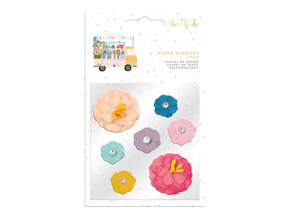 Violet Studios Paper Flowers - 7pcs - Rainbow Blooms