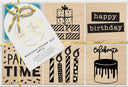 Violet Studios Wooden Stamp Set - Party - 6pcs