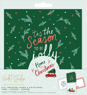 Violet Studios 6x6" Cards & Envelopes - Home for Christmas
