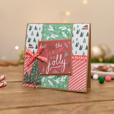 Violet Studios Home for Christmas Mini Embossing Folder - Sentiment