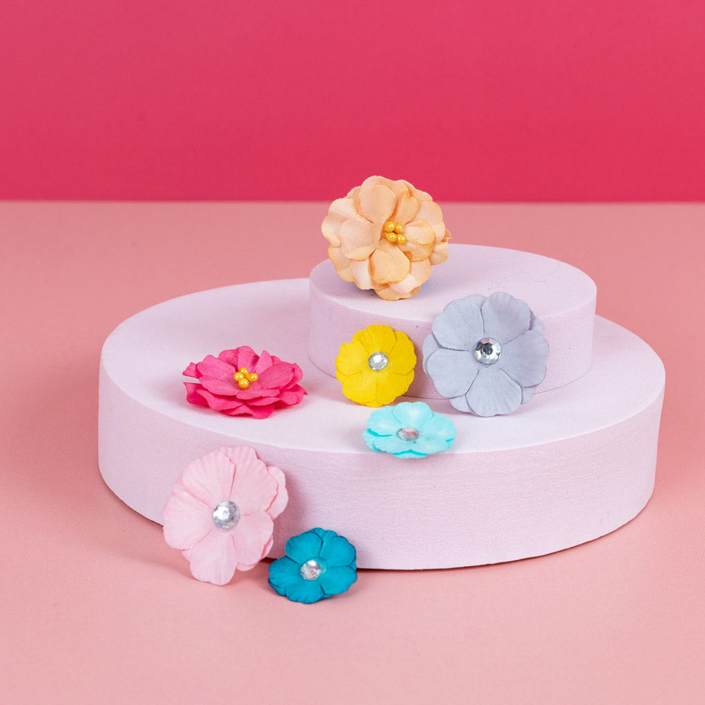 Violet Studios Paper Flowers - 7pcs - Rainbow Blooms