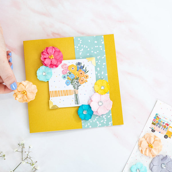 Violet Studios Paper Flowers - 7pcs - Rainbow Blooms