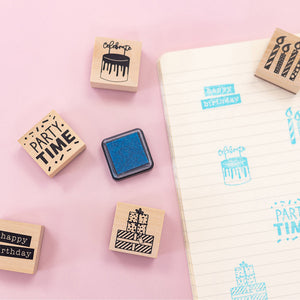 Violet Studios Wooden Stamp Set - Party - 6pcs