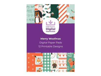 Violet Studios Merry Woofmas - Digital Paper Pad