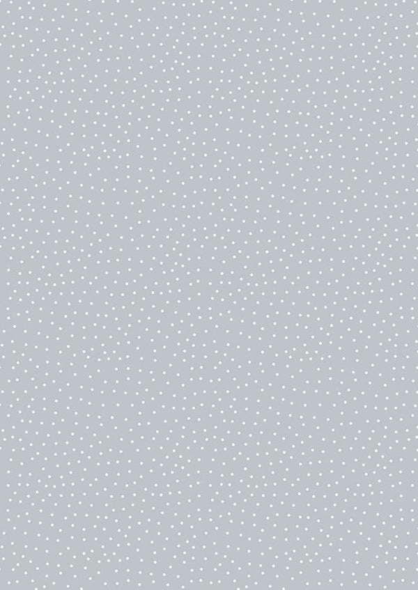 Lewis & Irene Fabric - Pearl Dots on Silver