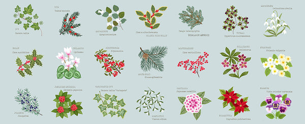 Lewis & Irene Fabric - Winter Botanical 5