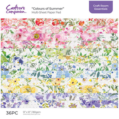 Crafters Companion 12 x 12 Paper Pad - Colours of Summer
