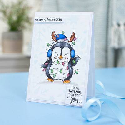 Crafters Companion Cute Penguin Stamps - Making Spirits Bright
