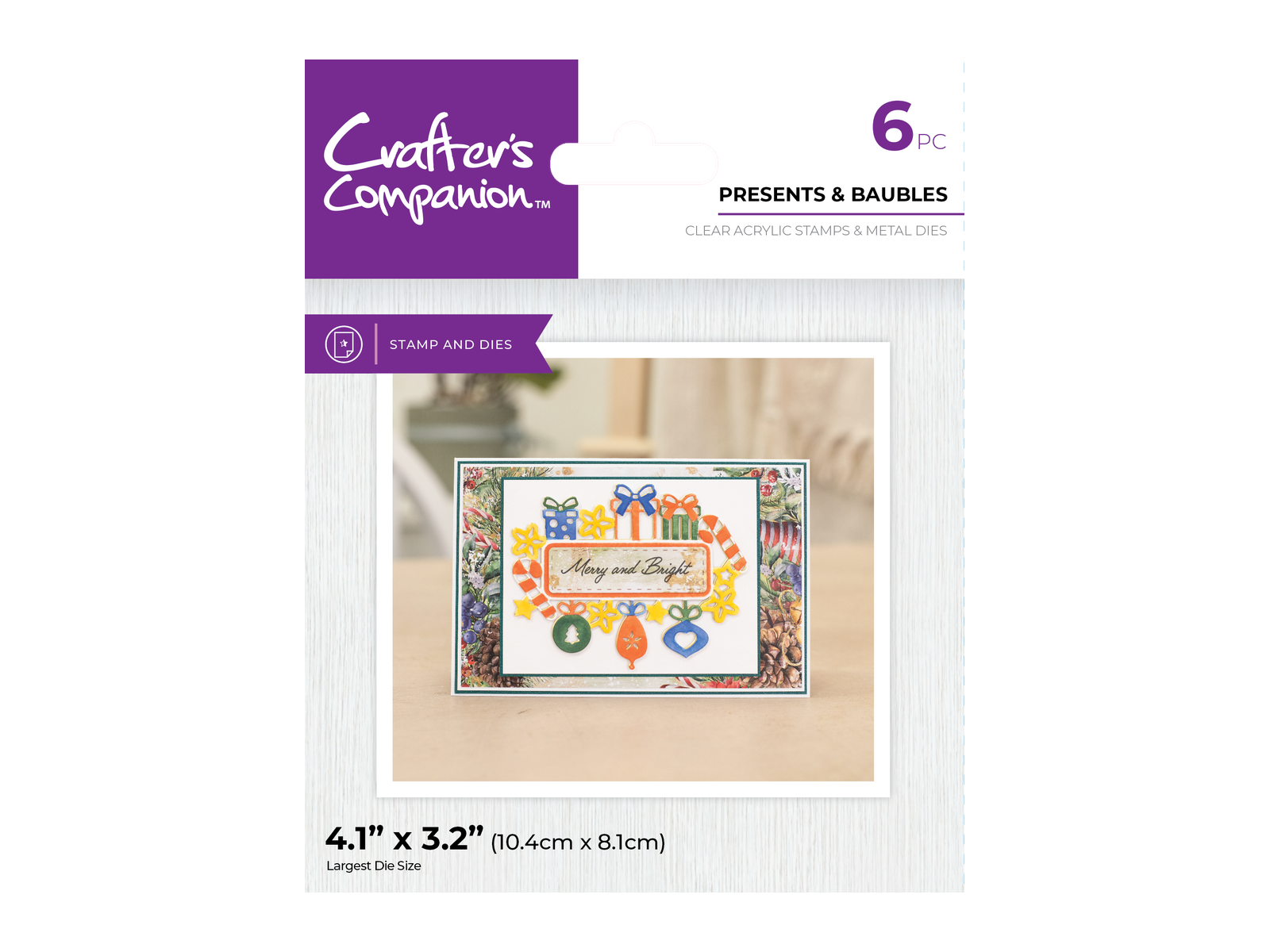Crafter's Companion Stamp & Die - Presents & Baubles