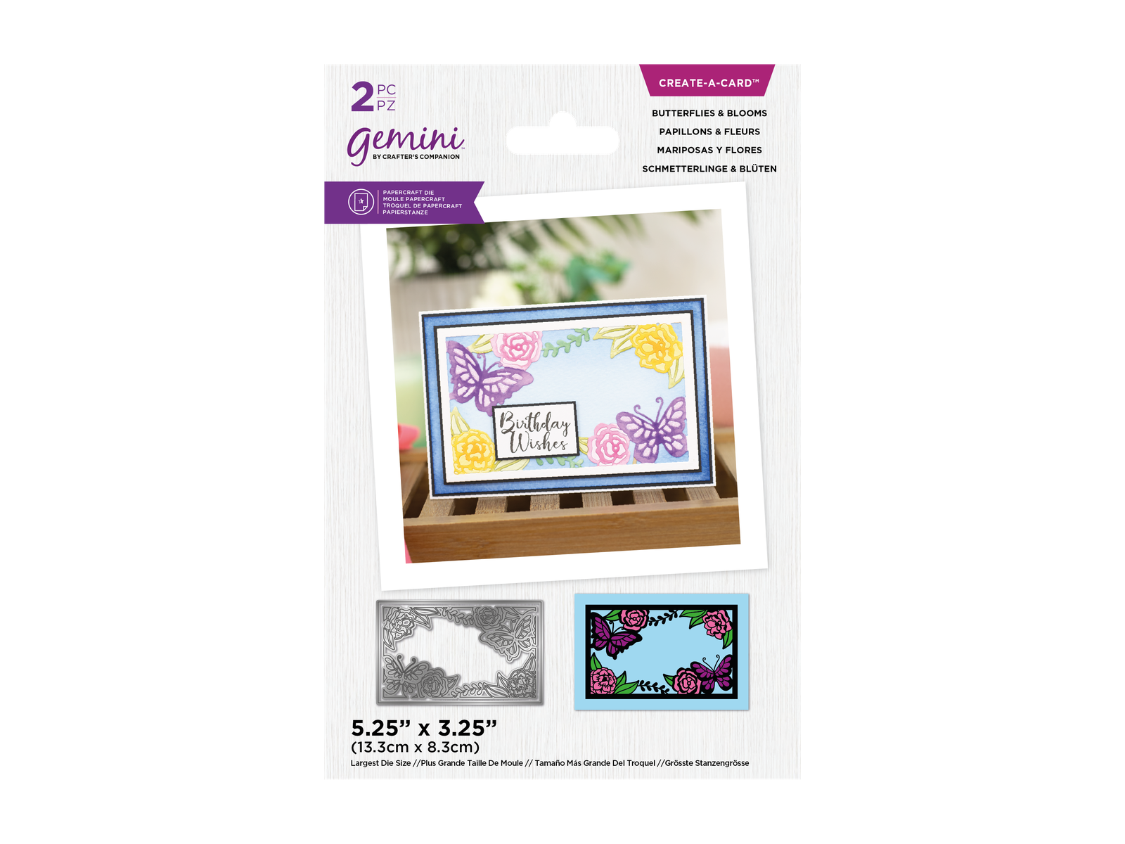CC Paper Piecing Die Duo- Butterfly & Bloom and Radiant Rose