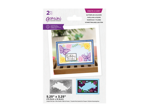 CC Paper Piecing Die Duo- Butterfly & Bloom and Radiant Rose