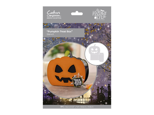 All Hallows Eve Stencil - Pumpkin Treat Box | Crafters Companion EU
