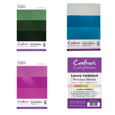 Crafter's Companion Luxury Card 4pc Selection