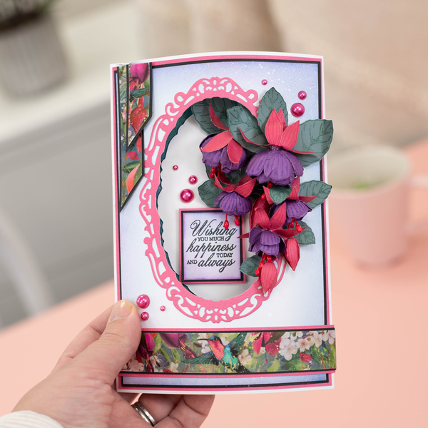 Nature's Garden Fabulous Fuchsia Clear Acrylic Stamp - Loving Thoughts