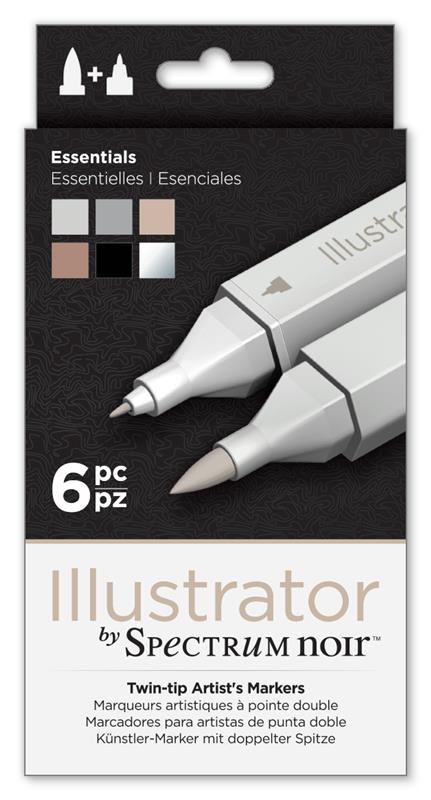 Illustrator by Spectrum Noir 6 Pen Set - Essentials