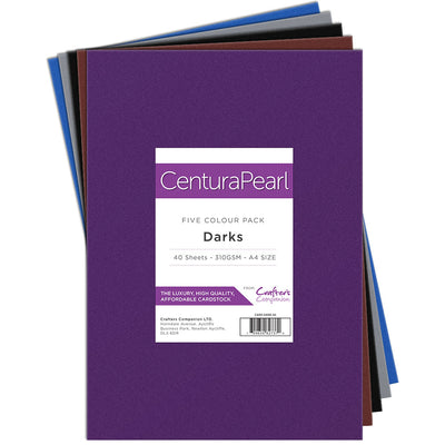 Crafter's Companion Centura Pearl Printable Card Pack - A4 Darks